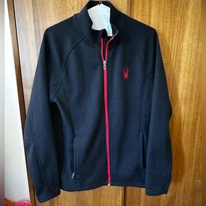 Spyder black and red full zip